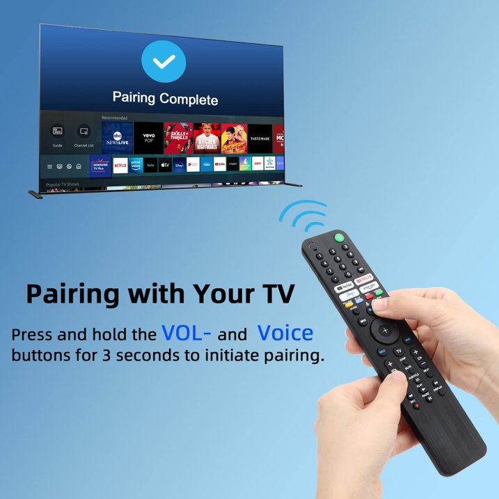 Replacement Voice Remote Control RMF-TX520U for Sony TV, Replacement for Sony Bravia OLED LED 4K 8K UHD Smart Google TV, with YouTube, Netflix, Disney+, Prime Video Buttons
