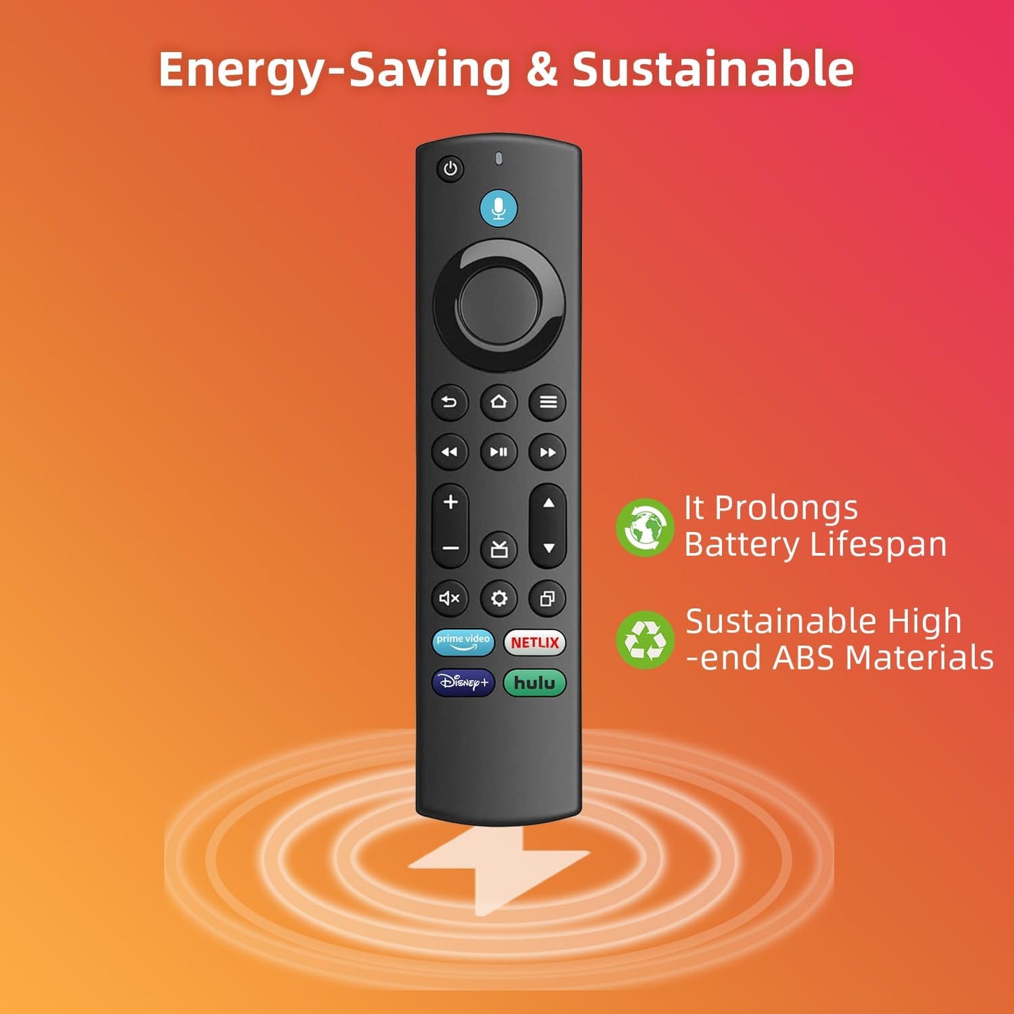 Replacement Voice Remote for Insignia/Toshiba/Hisense/AMZ/TCL/Pioneer Fire Smart TVs, Compatible with AMZ 1/2/3/4 Gen Streaming Device 1-Year