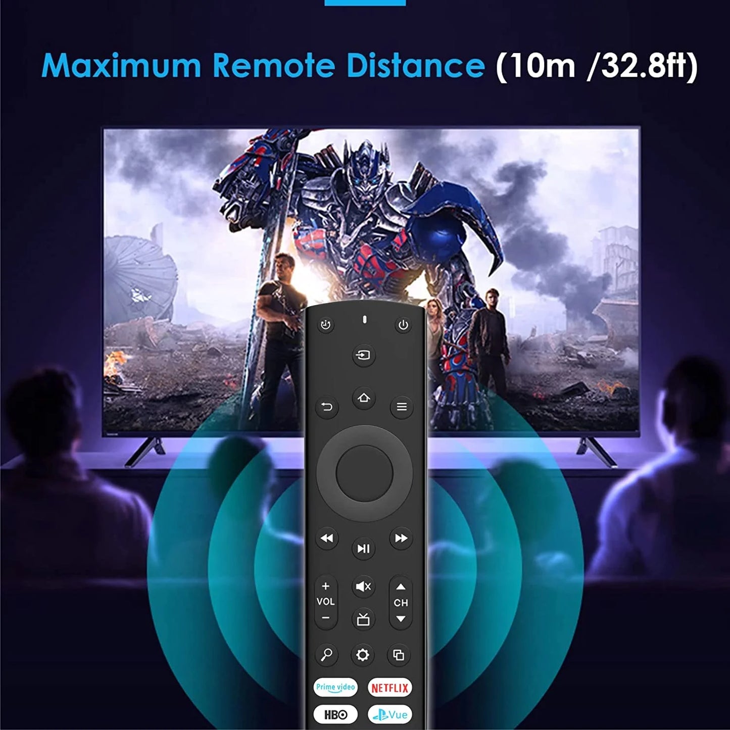 Replacement Remote for Toshiba Fire TVs and Insignia Fire/Smart TVs with Netflix, Prime Video, ImdbTV, Hulu and More