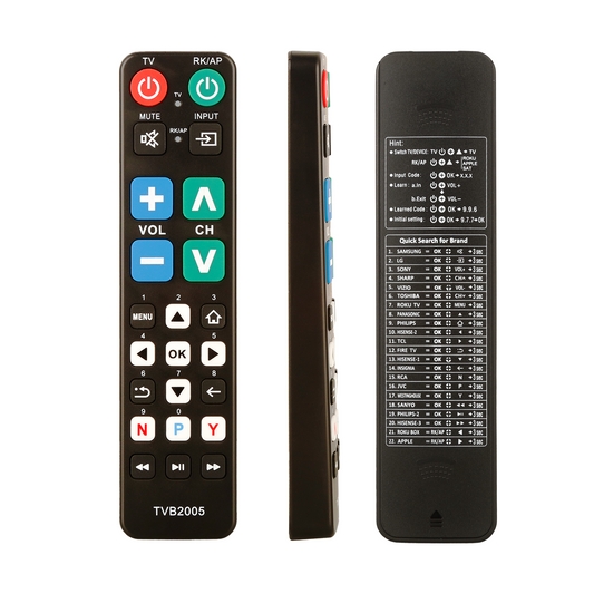 Big Button Universal TV Remote Control for LG, Samsung, Sony, Philips, PANASONIC Smart TV, Easy for The Elderly, Seniors, Elders, Older Adult, No Voice