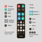Big Button Universal TV Remote Control for LG, Samsung, Sony, Philips, PANASONIC Smart TV, Easy for The Elderly, Seniors, Elders, Older Adult, No Voice