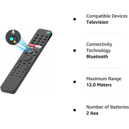 RMF-TX500U Replacement Voice Remote for Sony TV/Sony Smart TV Remote/Universal for Sony LCD LED TV and Bravia XR 4/8K HDR Array LED TV with Smart Google TV w/one Year Warranty
