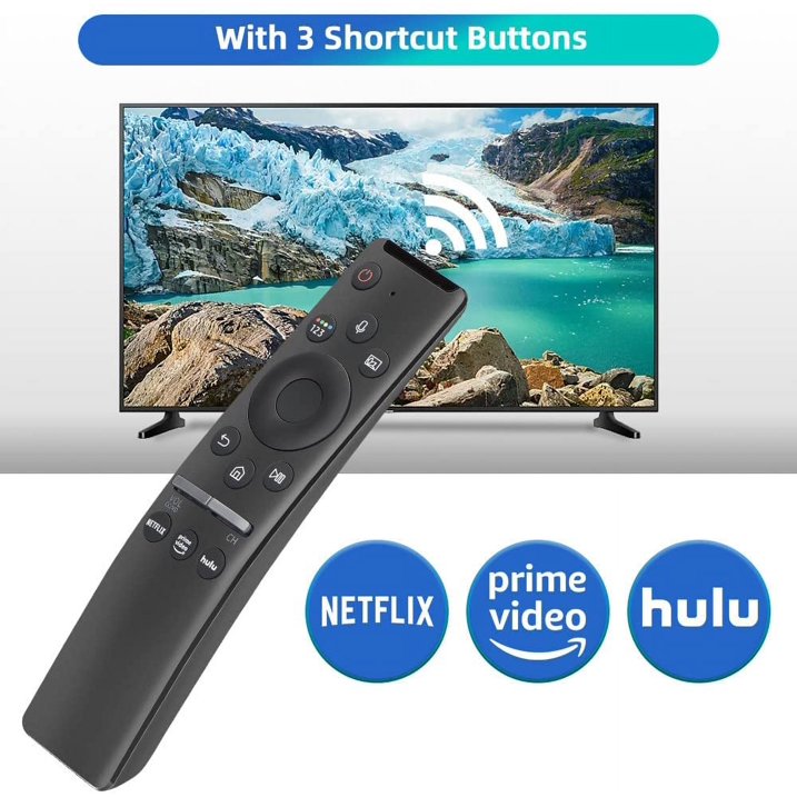 BN59-1312A Replacement Voice Remote for Samsung Bluetooth Mic Smart Remote, Control for Samsung 6 7 8 9 Series 4K 8K Crystal UHD LED QLED Frame Quantum HDR Curved Smart TV, with Netflix Prime-Video Hulu