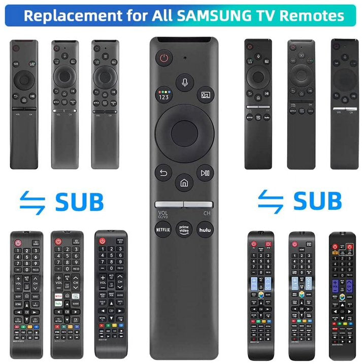 BN59-1312A Replacement Voice Remote for Samsung Bluetooth Mic Smart Remote, Control for Samsung 6 7 8 9 Series 4K 8K Crystal UHD LED QLED Frame Quantum HDR Curved Smart TV, with Netflix Prime-Video Hulu