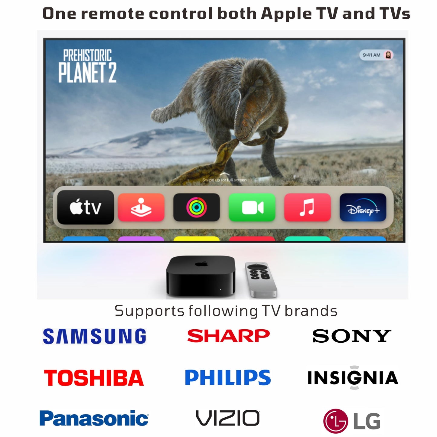 Replacement Remote for Apple TV Remote Compaitible with Apple TV 4K with TV Control