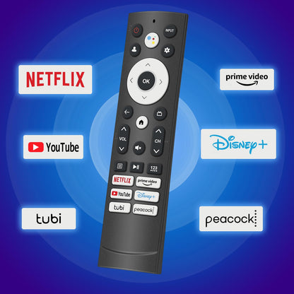Replacement Voice Remote Control for Hisense Smart Google TV, Universal Remote for Hisense Android, Vidaa, Laser, Canvas TVs, 4K UHD, HD, Mini-LED, ULED TV