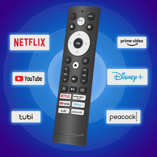 Replacement Voice Remote Control for Hisense Smart Google TV, Universal Remote for Hisense Android, Vidaa, Laser, Canvas TVs, 4K UHD, HD, Mini-LED, ULED TV