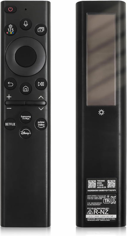 for Samsung TV Remote BN59-01385A, Compatible with Samsung Smart TV 2019-2025,Solar Charging Voice Remote, USB-C Rechargeable, Bluetooth Pairing, 4 App Shortcuts, Black