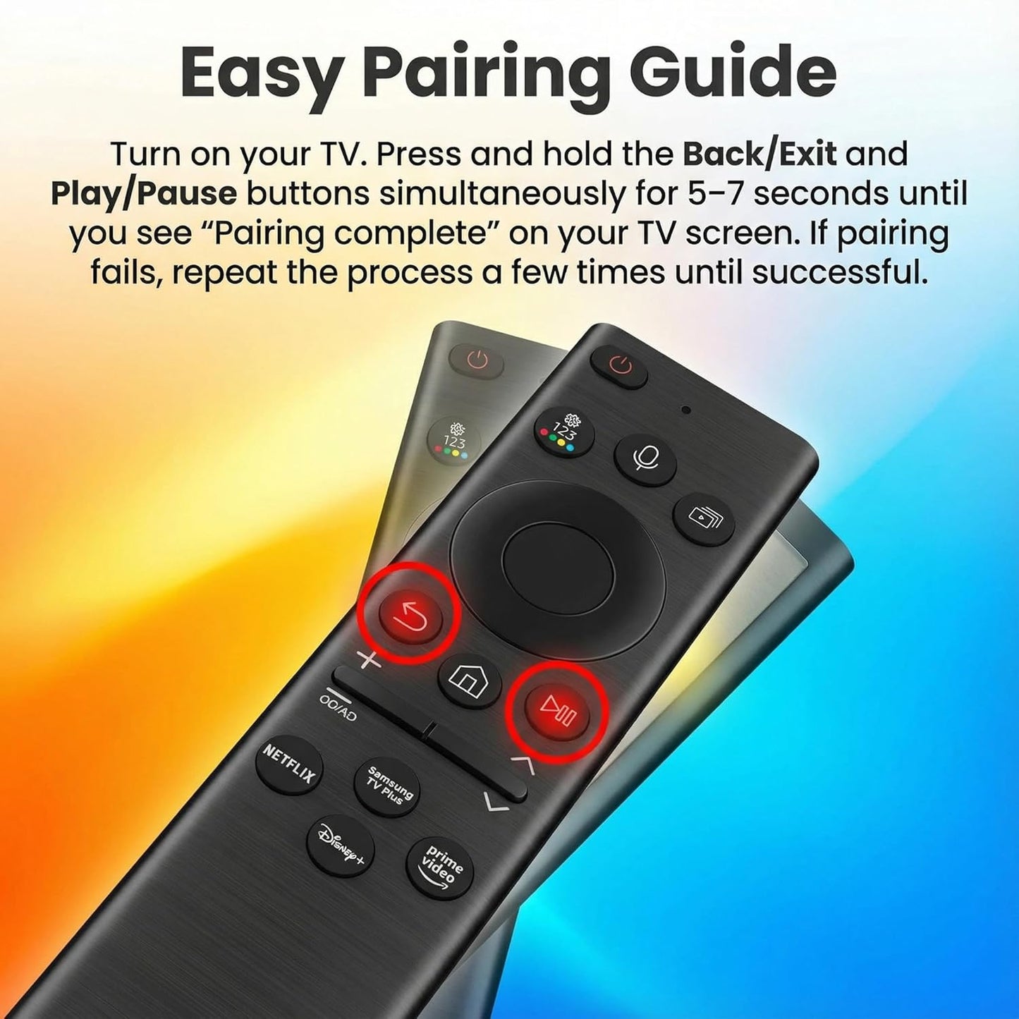 for Samsung TV Remote BN59-01385A, Compatible with Samsung Smart TV 2019-2025,Solar Charging Voice Remote, USB-C Rechargeable, Bluetooth Pairing, 4 App Shortcuts, Black