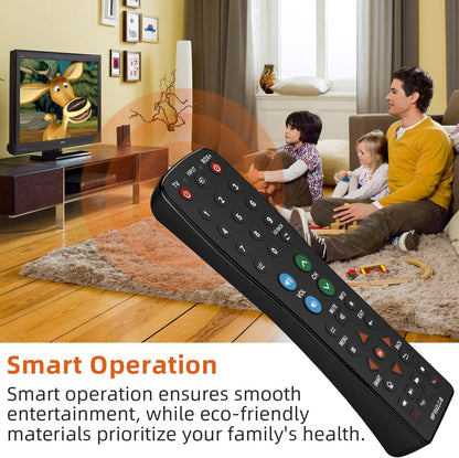 Waterproof Universal Replacement TV Remote Control for TV, Audio System, Cable/Satellite Box, DVD Player, Roku TV, Apple TV, Easy Clean - 2 in 1(WP-1842B)