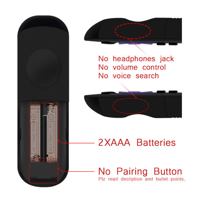 Replacement Remote Compatible with Roku 1, Roku 2, Roku 3, Roku 4, (HD, LT, XS, XD), Roku Express. Do NOT Support Roku Stick, Roku Premiere, Roku Ultra, Roku TV or Roku Game