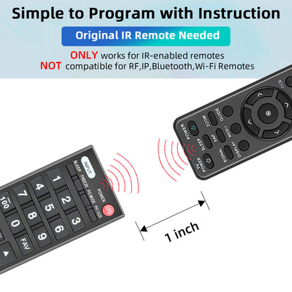 New Replacement Universal Remote CT-90325 for Toshiba BRAND TV, Smart TV - 1 Year Warranty(TS-12+AL)