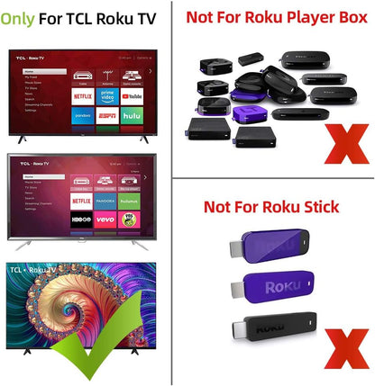 Replacement Remote for Roku TV, Universal Remote for TCL Roku/Hisense Roku/ONN Roku/Sharp Roku TV with Netflix, Sling, VUDU and Hulu Buttons